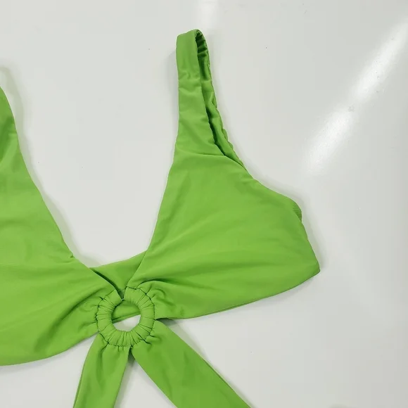 Lovers + Friends Wrap Bikini Top Neon - Picture 3 of 4